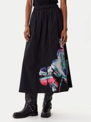 Desigual Spódnica trapezowa Ella Lacroix 25WWFW05 Czarny Regular Fit. Czarne spódnice Desigual, xs, bez wzorów, z bawełny, trapezowe. Za 539.99 zł.