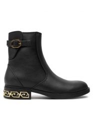 Liu Jo Botki Yogi 06 SF4063 EX174 Czarny. Czarne botki Liu Jo, bez wzorów, ze skóry, bez obcasa, na płaskiej podeszwie, bez zapięcia. Za 799.99 zł.