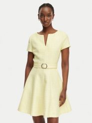 Morgan Sukienka koktajlowa 261-RCARL Żółty Regular Fit. Żółte sukienki Morgan, bez wzorów, z syntetyku, wizytowe, bez kołnierzyka, bez ramiączek. Za 429.99 zł.