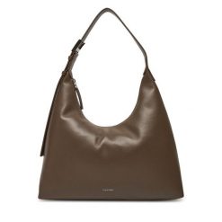 Torebka Calvin Klein. Brązowe torebki klasyczne Calvin Klein, bez wzorów, bez dodatków. Za 379.99 zł.