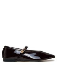 Tommy Hilfiger Baleriny FW0FW08577 Bordowy. Czerwone baleriny TOMMY HILFIGER, bez wzorów, z lakierowanej skóry, bez obcasa. Za 289.99 zł.