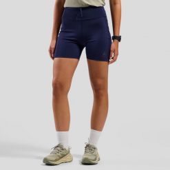 Spodenki damskie ODLO X-ALP Trail Cargo legginsy biegowe z kieszeniami. Niebieskie legginsy Odlo, bez wzorów. Za 400.00 zł.