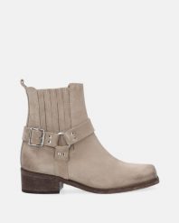 ZAMSZOWE KOWBOJKI DAMSKIE 1631 CAMO 129 GR. Zielone botki Venezia, bez wzorów, ze skóry, bez obcasa, bez zapięcia. Za 729.00 zł.