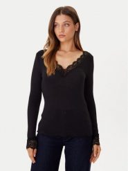 Vero Moda Bluzka Skye 10339843 Czarny Slim Fit. Czarne bluzki Vero Moda, xl, bez wzorów, bez kołnierzyka, bez ramiączek. Za 109.99 zł.