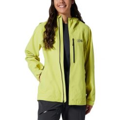 Płaszcz Przeciwdeszczowy Damski Mountain Hardwear Stretch Ozonic. Żółte płaszcze Mountain Hardwear, bez wzorów, bez kaptura. Za 999.00 zł.
