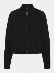 Vero Moda Curve Kurtka jeansowa 10307413 Czarny Regular Fit. Czarne kurtki Vero Moda Curve, bez wzorów, z bawełny, bez kaptura. Za 99.99 zł.