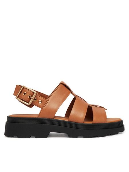 Clarks Sandały Orinoco3 Strap 26186587 Brązowy. Brązowe sandały Clarks, bez wzorów, ze skóry, bez obcasa, na płaskiej podeszwie, bez zapięcia. Za 237.99 zł.
