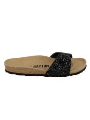 BAYTON Klapki "Zephyr" w kolorze czarnym rozmiar: 36. Czarne klapki Bayton, bez wzorów, z otwartym noskiem, bez obcasa. Za 164.95 zł.