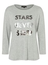 More & More Koszulka w kolorze szarym rozmiar: 46. Szare bluzki More & More, bez wzorów, bez kołnierzyka, bez ramiączek. Za 60.99 zł.