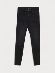 Jeansy skinny fit - czarny. Czarne jeansy Sinsay, bez wzorów. Za 59.99 zł.