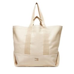 Torebka Tommy Jeans. Brązowe shopper Tommy Jeans, bez wzorów, z jeansu, bez dodatków. Za 429.99 zł.