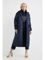 Josephine & Co Płaszcz pikowany "Anastasia" w kolorze granatowym rozmiar: 44. Niebieskie płaszcze Josephine & Co, bez wzorów, bez kaptura. Za 386.53 zł.