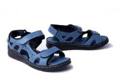 ARTIKER RELAKS 52C0296 niebieski, sandały damskie. Niebieskie sandały Artiker Relaks, bez wzorów, ze skóry, bez obcasa, bez zapięcia. Za 209.90 zł.