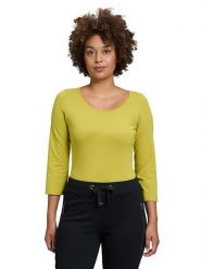 CARTOON Koszulka w kolorze limonkowym rozmiar: 42. Zielone bluzki Cartoon, bez wzorów, bez kołnierzyka, bez ramiączek. Za 47.82 zł.