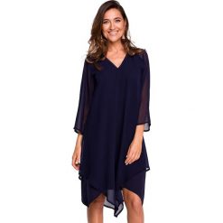Stylove Sukienka w kolorze granatowym rozmiar: XL. Niebieskie sukienki Stylove, xl, bez wzorów, bez kołnierzyka, bez ramiączek, mini. Za 211.45 zł.