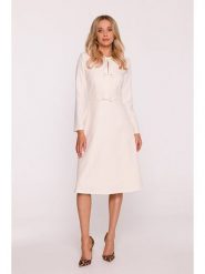 Stylove Sukienka w kolorze kremowym rozmiar: L. Brązowe sukienki Stylove, l, bez wzorów, bez kołnierzyka, bez ramiączek, midi. Za 319.99 zł.