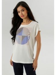 Aniston Koszulka w kolorze kremowym rozmiar: 48. Brązowe bluzki Aniston, bez wzorów, bez kołnierzyka, bez ramiączek. Za 56.99 zł.