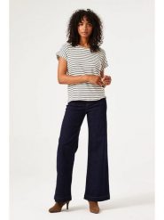 Garcia Dżinsy "Celia" - Wide fit - w kolorze granatowym rozmiar: W31. Niebieskie jeansy Garcia, z aplikacjami, z podwyższonym stanem. Za 217.99 zł.