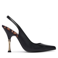 Szpilki Just Cavalli. Czarne szpilki Just Cavalli, bez wzorów, bez obcasa, na szpilce, bez zapięcia. Za 545.99 zł.