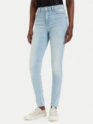 Guess Jeansy W6GA46 D0688 Niebieski Skinny Fit. Niebieskie jeansy Guess, z aplikacjami. Za 524.99 zł.