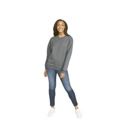Bluza z okrągłym dekoltem Gildan Midweight Softstyle. Szare bluzy GILDAN, xl, bez wzorów, z bawełny, bez kaptura. Za 125.00 zł.