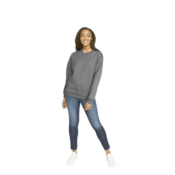 Bluza z okrągłym dekoltem Gildan Midweight Softstyle. Szare bluzy GILDAN, xl, bez wzorów, z bawełny, bez kaptura. Za 115.50 zł.