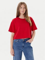 MICHAEL Michael Kors T-Shirt MT551T65MF Czerwony Relaxed Fit. Czerwone t-shirty MICHAEL Michael Kors, m, bez wzorów, z bawełny, bez kołnierzyka, bez ramiączek. Za 339.99 zł.