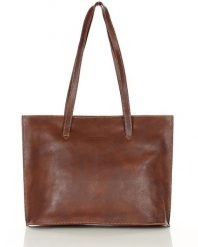 Shopperka skórzana MARCO MAZZINI brązowa 420b. Brązowe shopper bez wzorów, ze skóry, biznesowe, duże, bez dodatków. Za 474.05 zł.