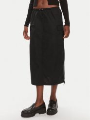 Brave Soul Spódnica midi LSKW-272KELISBK Czarny Straight Fit. Czarne spódnice Brave Soul, m, bez wzorów, z bawełny, midi. Za 69.99 zł.
