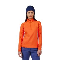 Kurtka narciarska 1/4 Zip damska Rossignol Stretch. Brązowe kurtki narciarskie Rossignol, l, bez wzorów, z polaru, bez kaptura, narciarskie. Za 375.00 zł.