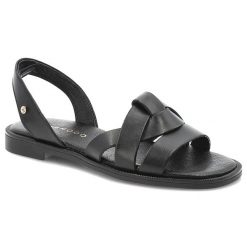 Sandały damskie Armodo, cholewka ze skóry naturalnej wsuwane i na płaskiej podeszwie, czarne, 40537. Czarne sandały Armodo, bez wzorów, ze skóry, bez obcasa, na płaskiej podeszwie, bez zapięcia. Za 299.00 zł.
