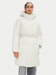 Calvin Klein Jeans Płaszcz zimowy J20J224122 Écru Relaxed Fit. Płaszcze Calvin Klein Jeans, na zimę, s, bez wzorów, z jeansu, bez kaptura. Za 819.99 zł.