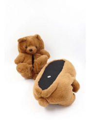 Confly Kapcie w kolorze jasnobrązowym rozmiar: 36/37. Brązowe obuwie domowe Confly, z aplikacjami, z okrągłym noskiem, bez zapięcia. Za 78.66 zł.