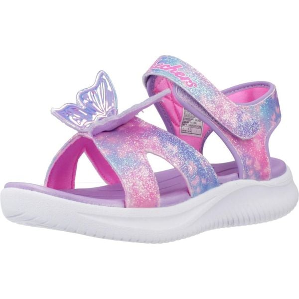 Sandały SKECHERS 303109L Fioletowy. Fioletowe sandały Skechers, bez wzorów, z syntetyku, bez obcasa, bez zapięcia. Za 181.99 zł.