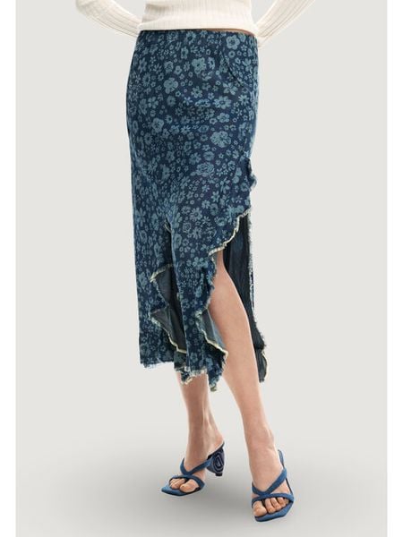 Desigual Spódnica jeansowa Anem 26SWFW04 Niebieski Regular Fit. Niebieskie spódnice Desigual, m, bez wzorów, z jeansu. Za 334.99 zł.