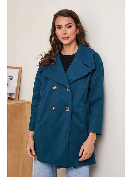 R by Rodier Płaszcz przejściowy w kolorze niebieskim rozmiar: 40. Niebieskie płaszcze R by Rodier, bez wzorów, z wełny, bez kaptura. Za 183.59 zł.