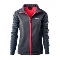 Kurtka Damska Lucari Soft Shell. Czerwone kurtki sportowe Hi-tec, l, bez wzorów, z softshellu, bez kaptura, trekkingowe. Za 190.99 zł.