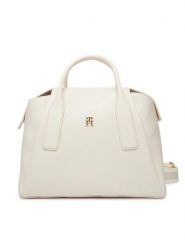 Tommy Hilfiger Torebka AW0AW18532 Kremowy. Białe torebki klasyczne TOMMY HILFIGER, bez wzorów, ze skóry, bez dodatków. Za 649.99 zł.