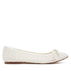 Baleriny TWINSET. Białe baleriny Twinset, bez wzorów, bez obcasa. Za 579.99 zł.