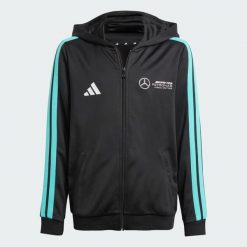 BLUZA Z KAPTUREM MERCEDES - AMG PETRONAS FORMULA ONE TEAM DNA FULL ZIP. Białe bluzy Adidas, m, bez wzorów, z materiału, z kapturem. Za 199.00 zł.