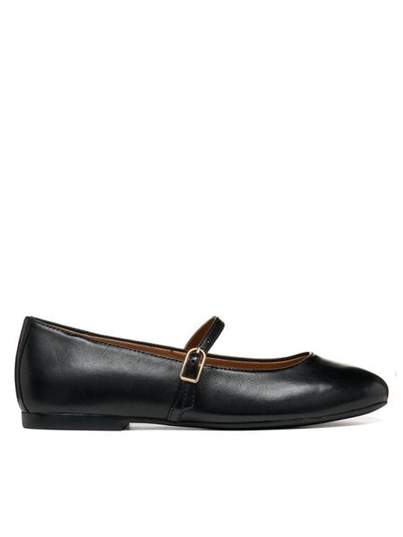 Geox Baleriny D New Palmaria D664JA 000TU C9999 Czarny. Czarne baleriny Geox, bez wzorów, ze skóry, bez obcasa. Za 449.99 zł.