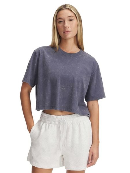 Under Armour Koszulka w kolorze granatowym rozmiar: S. Niebieskie bluzki Under Armour, s, bez wzorów, bez kołnierzyka, bez ramiączek. Za 80.70 zł.
