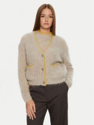 American Vintage Kardigan Bymi BYM19AH24 Beżowy Loose Fit. Brązowe kardigany American Vintage, l, bez wzorów, z wełny. Za 399.99 zł.