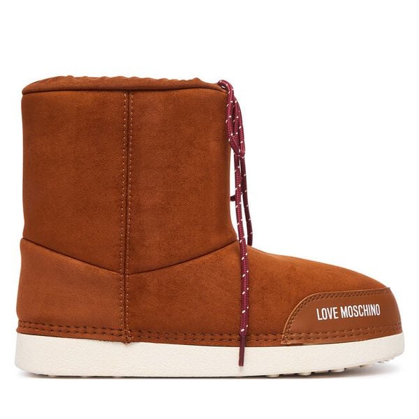 Śniegowce LOVE MOSCHINO. Brązowe trapery i śniegowce Love Moschino. Za 709.99 zł.
