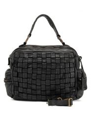 Melina C Skórzana torebka "Alonte" w kolorze czarnym - 36 x 28 x 15 cm rozmiar: onesize. Czarne torby na ramię Melina C, bez wzorów, z materiału, przez ramię, bez dodatków. Za 543.99 zł.