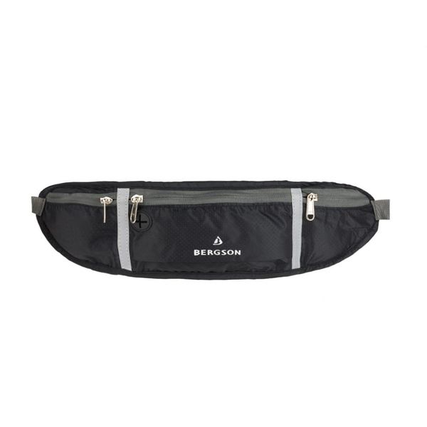 Saszetka do paska Waist bag. Szare torby na ramię BERGSON, bez wzorów, eleganckie, bez dodatków. Za 63.00 zł.