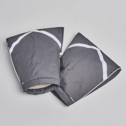 Rękawki na rower miejski Btwin 940 ciepłe i wodoodporne. Szare rękawiczki B'TWIN, bez wzorów, z tkaniny, sportowe. Za 149.99 zł.