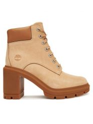 Timberland Trzewiki Allington TB0A2CKCEN71 Beżowy. Brązowe botki Timberland, bez wzorów, z nubiku, bez obcasa, na słupku, bez zapięcia. Za 679.99 zł.