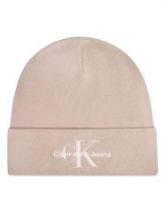 Calvin Klein Czapka Mono Logo Embro K60K612668 Beżowy. Brązowe czapki Calvin Klein, bez wzorów, z bawełny. Za 229.99 zł.