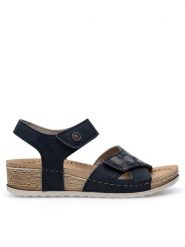 Inblu Sandały NV010100 Czarny. Czarne sandały Inblu, bez wzorów, z syntetyku, bez obcasa, na płaskiej podeszwie, bez zapięcia. Za 129.99 zł.